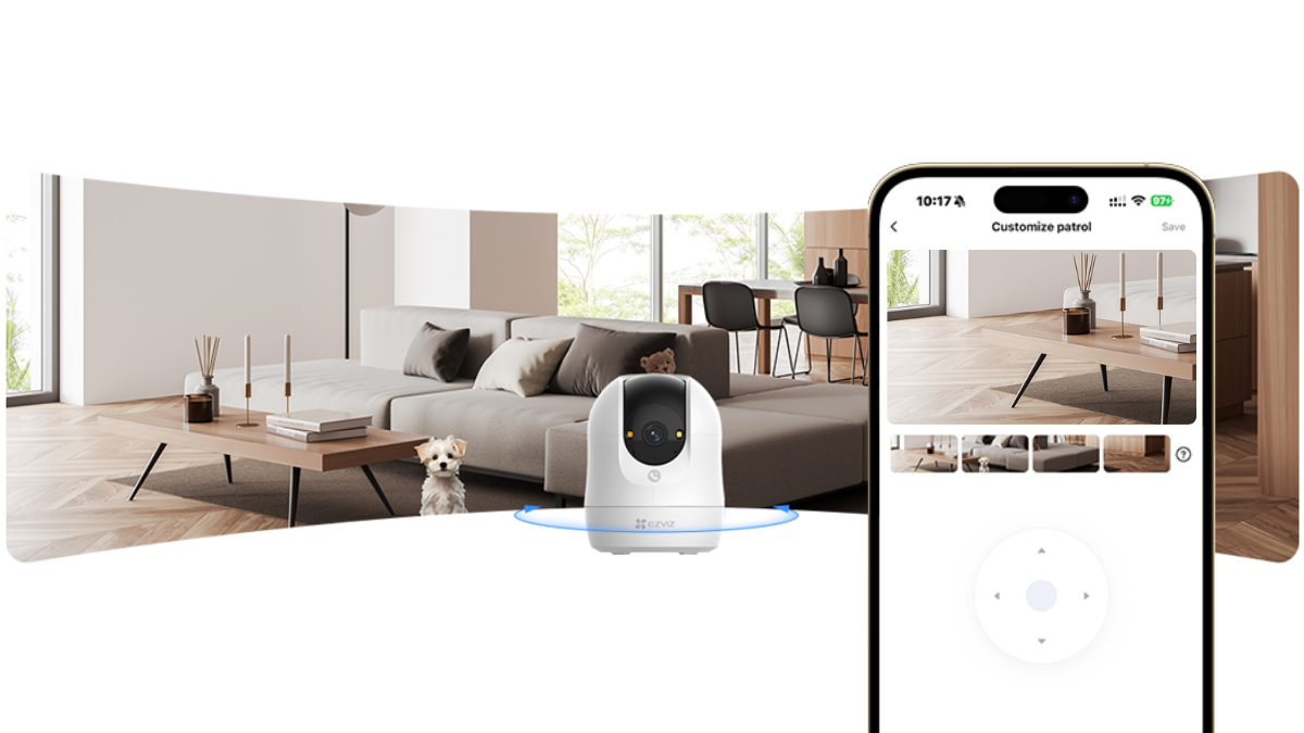 Patrularea automată a încăperii cu camera EZVIZ C6N G1
